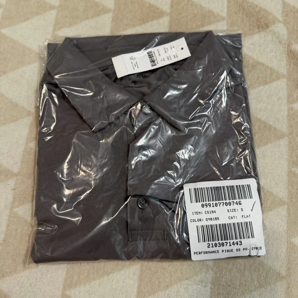 J crew graphite shade grey Performance piqué polo shirt